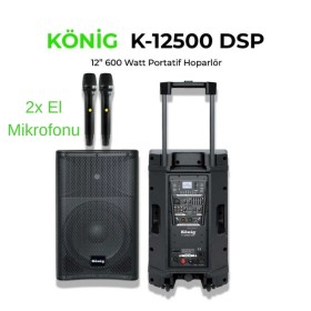 König K-12500 DSP 12" 600 Watt Aktif Kabin Hoparlör
